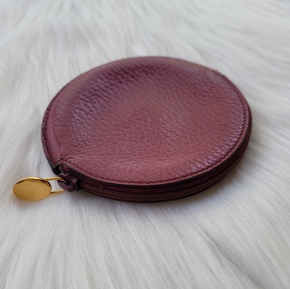 Cartier Bordeaux Leather Round Coin Purse - Picture 14 of 15